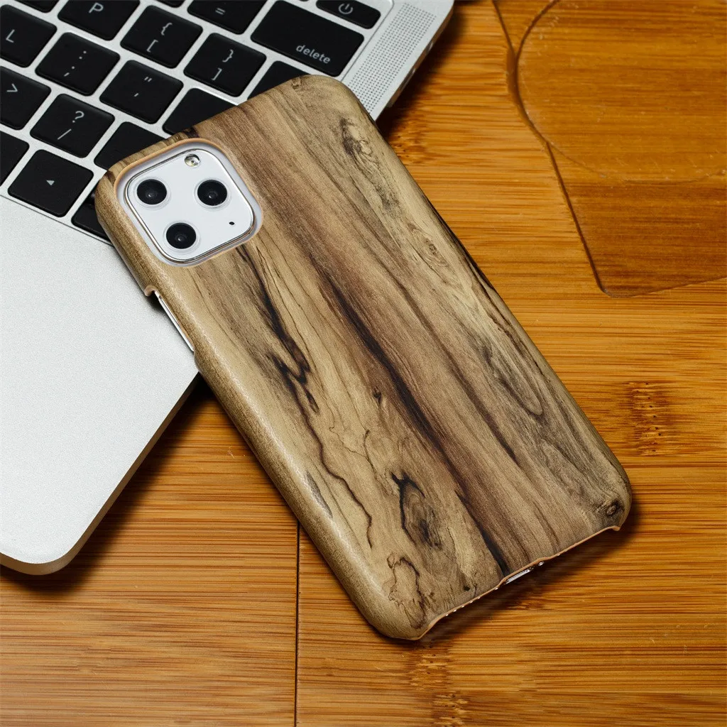 Mosunx для iPhone 11 Pro 5,8 дюйма/Макс дюйма Мягкий Деревянный гибкий ТПУ ударопрочный чехол защищает ваш телефон от царапин - Цвет: Черный