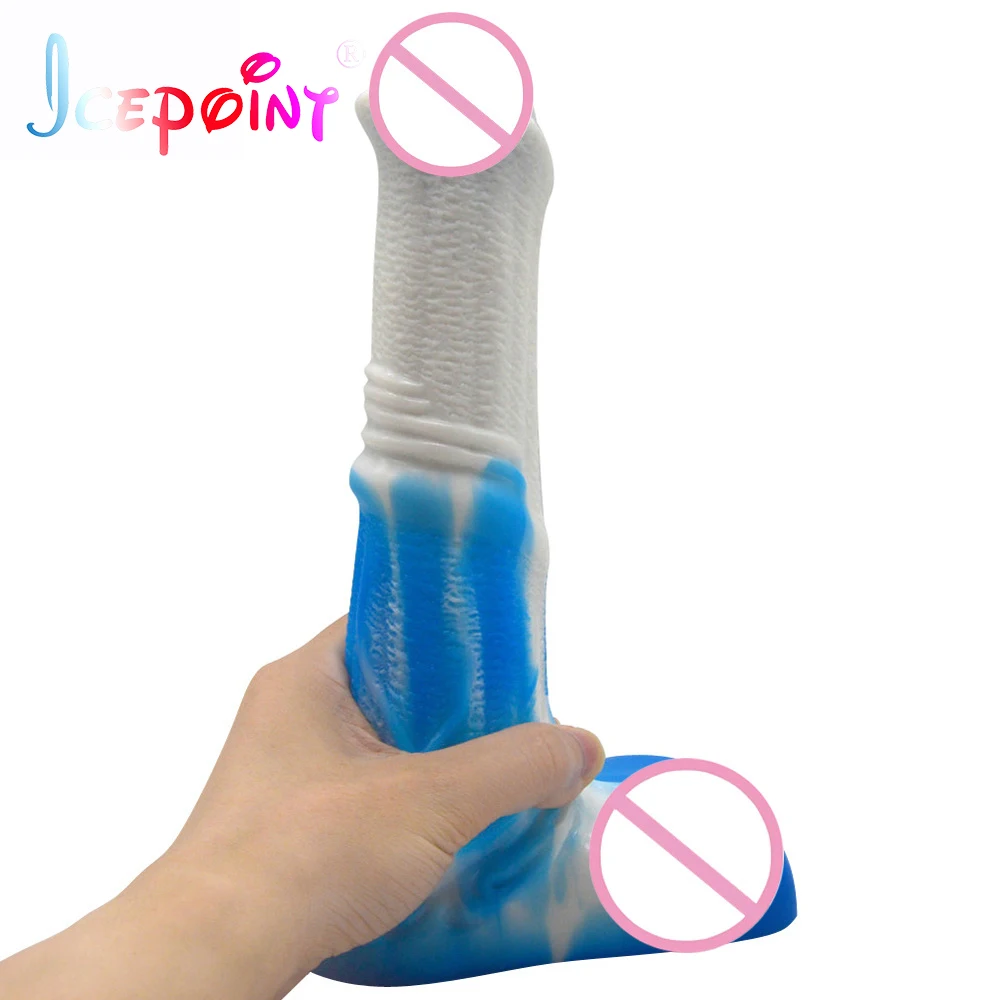 ICEPOINT Female Masturbation Silicone Simulation Massage Stick Large Taste G Point Adult Supplies Animal Penis Huge Horse Dildo