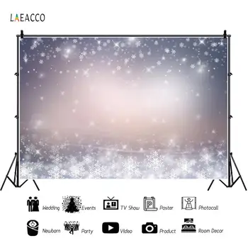 

Laeacco Photography Backdrop Christmas Polka Dots Snowflake New Year Party Baby Newborn Portrait Photo Backgrounds Photo Studio
