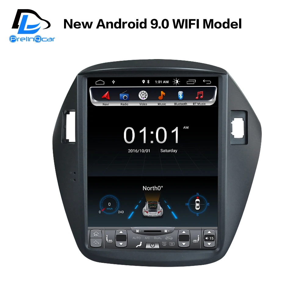 Discount 4G LTE android 9.0 navigation system vertical type radio bluetooth stereo player for Hyundai ix35 tucson  car multimedia player 6