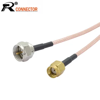 

10pcs/lot F Male Plug to RP SMA Male Connector RF Coaxial Cable Assembly RG316 Pigtail Cord 15cm/50cm/100cm/200cm