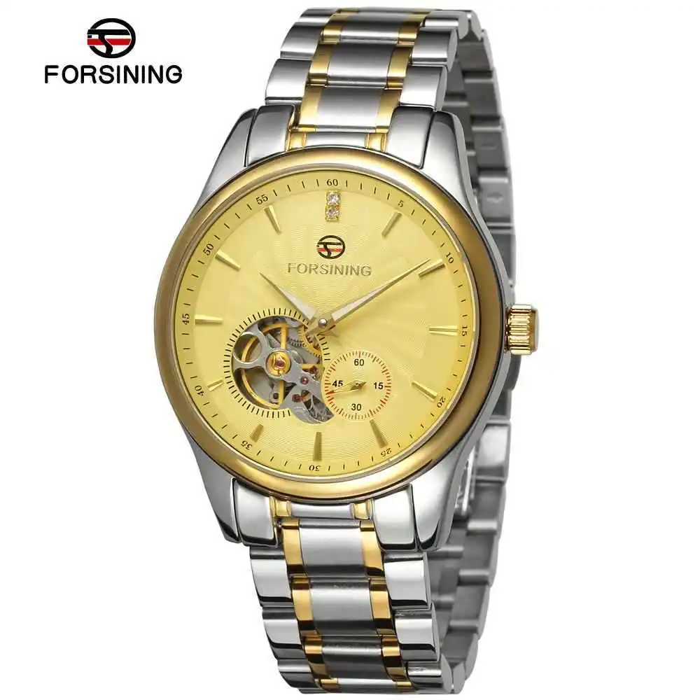 

Winner forsining Fully Automatic All Hollow out Analog Watch Steel Watch