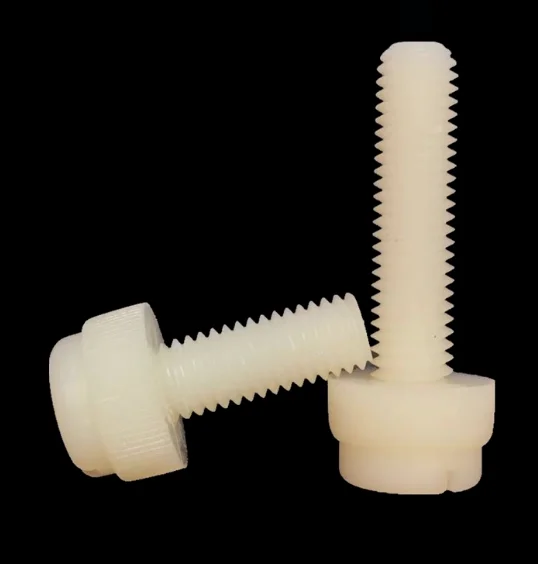 50pcs M5 M6 M8 Slotted Round Bolts Thumb Knurled Screws Pa66 Nylon