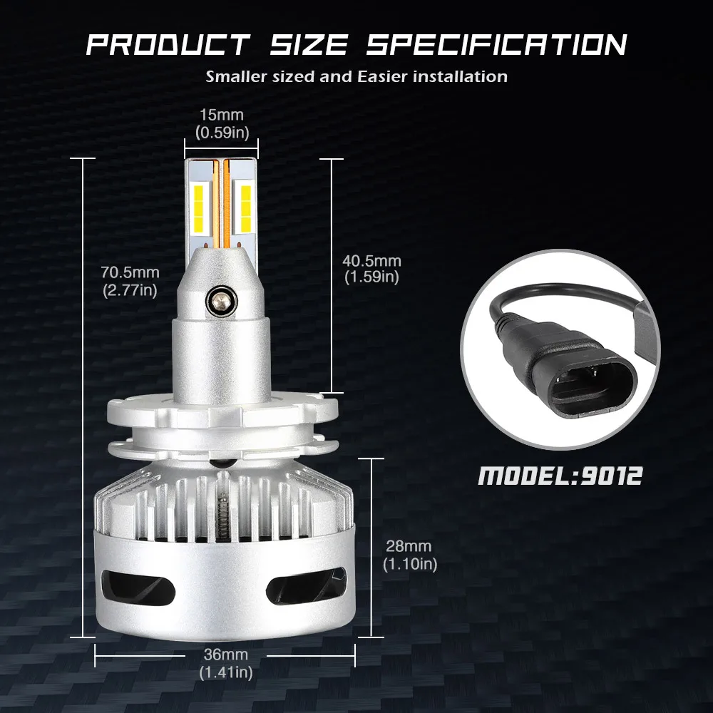 NOVSIGHT светодиодный проектор фар автомобиля светодиодный H7 H11 9005/9006 9012 D5 D2/D4 D1/D3/D8 90W 12000LM 6500 к авто фары