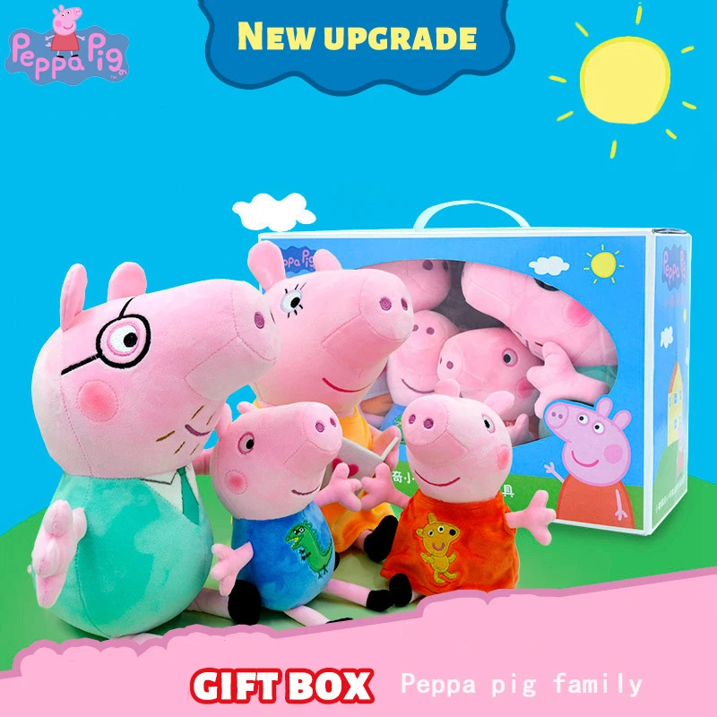 Peppa Pig Family George Stuffed Pillow Plush Toy Party Dolls Mummy Daddy Key Pendant New Year Gift For Girl Kid Decorations Movies Tv Aliexpress