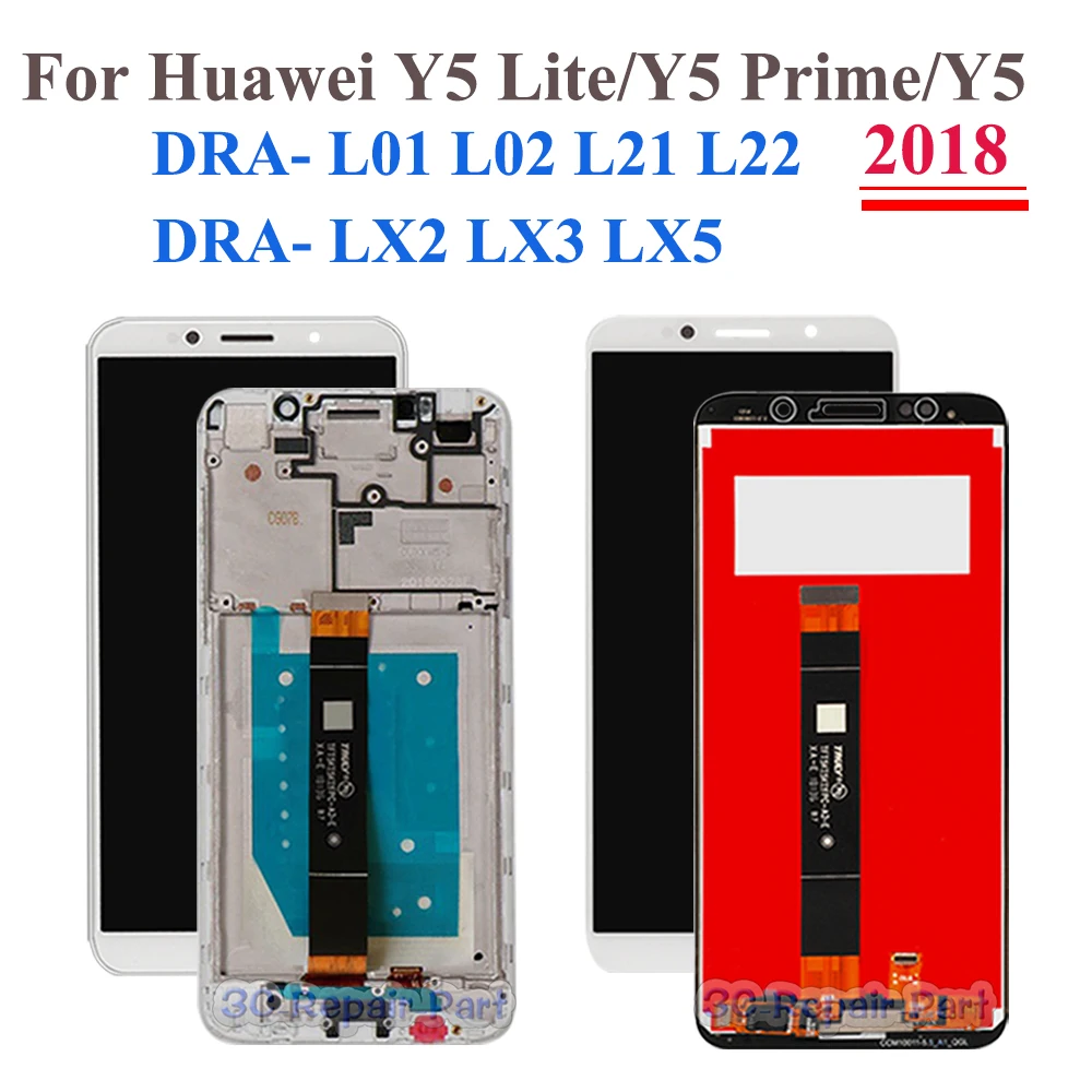 5 45 ''сенсорный экран для Huawei Y5 Prime Lite 2018 DRA-L02 LX2 LX5 дисплей в сборе дигитайзер