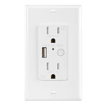 

USB Interface Smart Socket Divided Control US Plug Voice 2.4A 5v Home Convenient Accessories General Countdown WIFI Wall Outlet