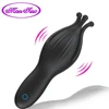 Male Glan Massager Penis Stimulator Delay Stamina Trainer Vibrator Oral Climax Male Masturbator Aircraft Cup Sex Toys for Men 1
