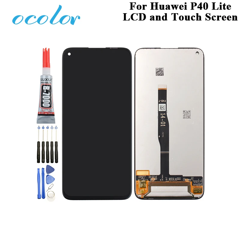 Ocolor для Huawei P40 Lite ЖК-дисплей и сенсорный экран + Инструменты клей Lite/Nova 7i/Nova 6 SE /Nova 7 |
