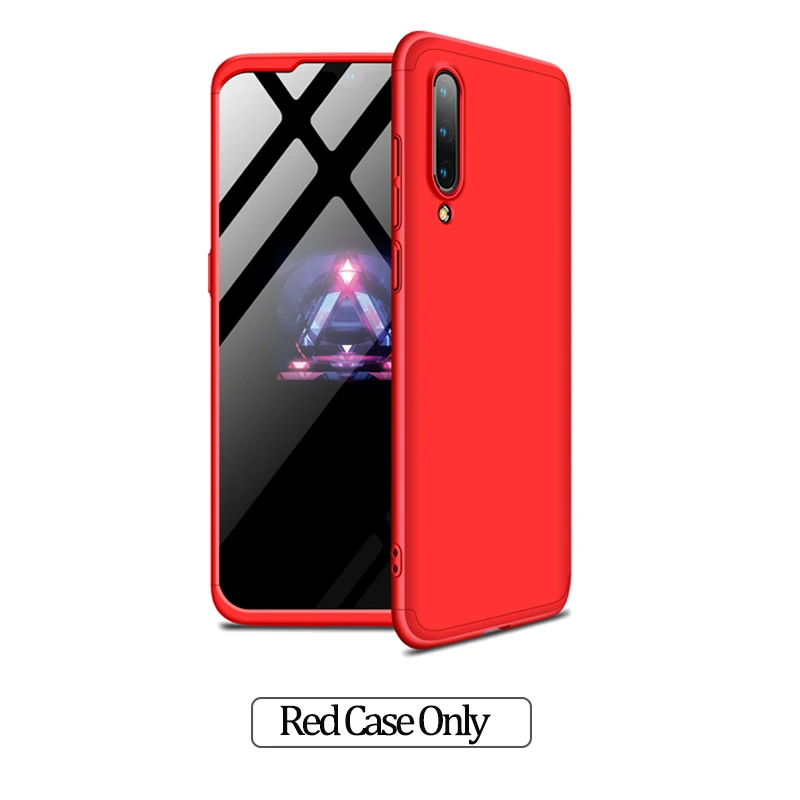 3-in-1 Armor Case For Mi9T Xiaomi Mi 9 SE Hard Plastic Anti-Shock Bumper Case Xiaomi-Mi-9T Full Cover xiaomi mi9 se Case+ Glass - Цвет: Red Case Only