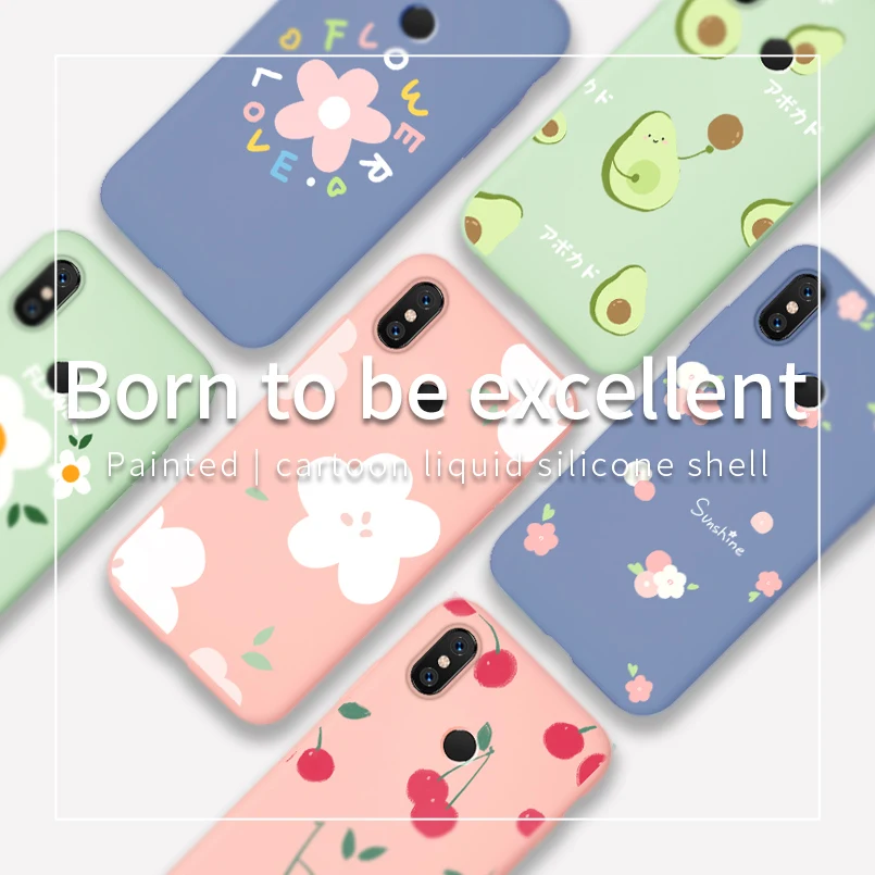 ASINA/милый жидкий силиконовый чехол с цветами для Xiao mi Red mi Note 7, однотонный прозрачный чехол-бампер для Xiaomi mi 8 9, Fundas Coque Capas