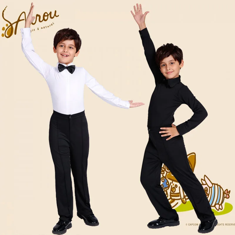 Boys Latin Dance Dress Dance Shirts Dance Pants Costume Sets