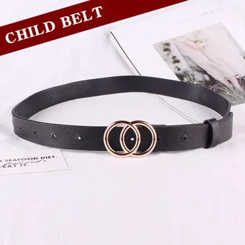 

Child belt Jeans Belt Round buckle Pin buckle Girl Boy fashion belts decorate