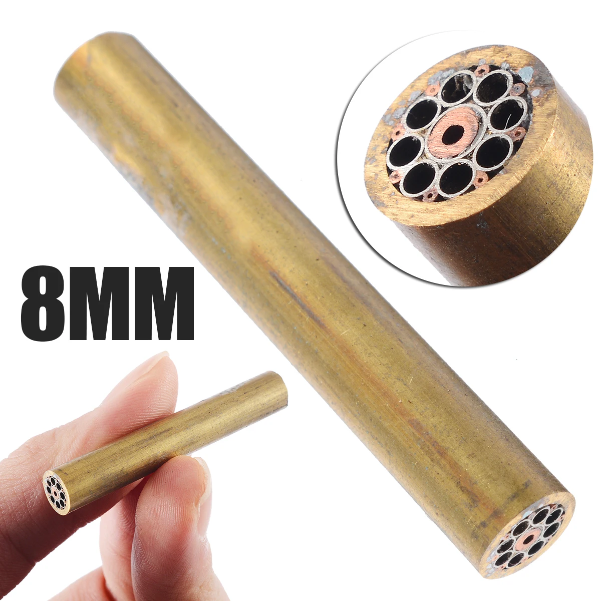 

8mm Dia Mosaic Pin Rivet Brass Tube Sword Tool Knife Handle Handle Decoration Material For DIY Knife Handle Material Brass Tube