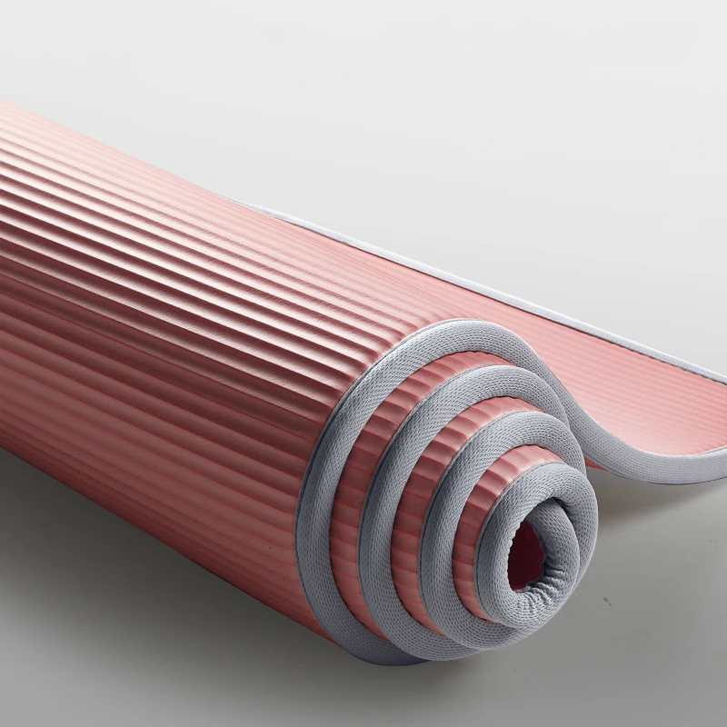 Коврик для йоги 185 см уплотненный нескользящий расширяющийся по краям женщин и