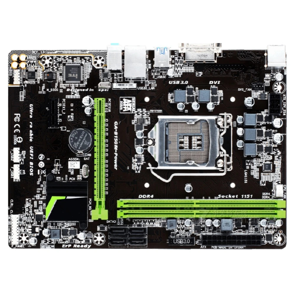 Настольная материнская плата для Gigabyte B150M-Power LGA 1151 DDR4 M2 SATA 2 | Компьютеры и офис