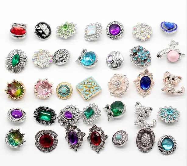 

Newest Snap pendant popular snaps random mixed colors snap adjustable owl pendant 18mm snaps wholesale N112