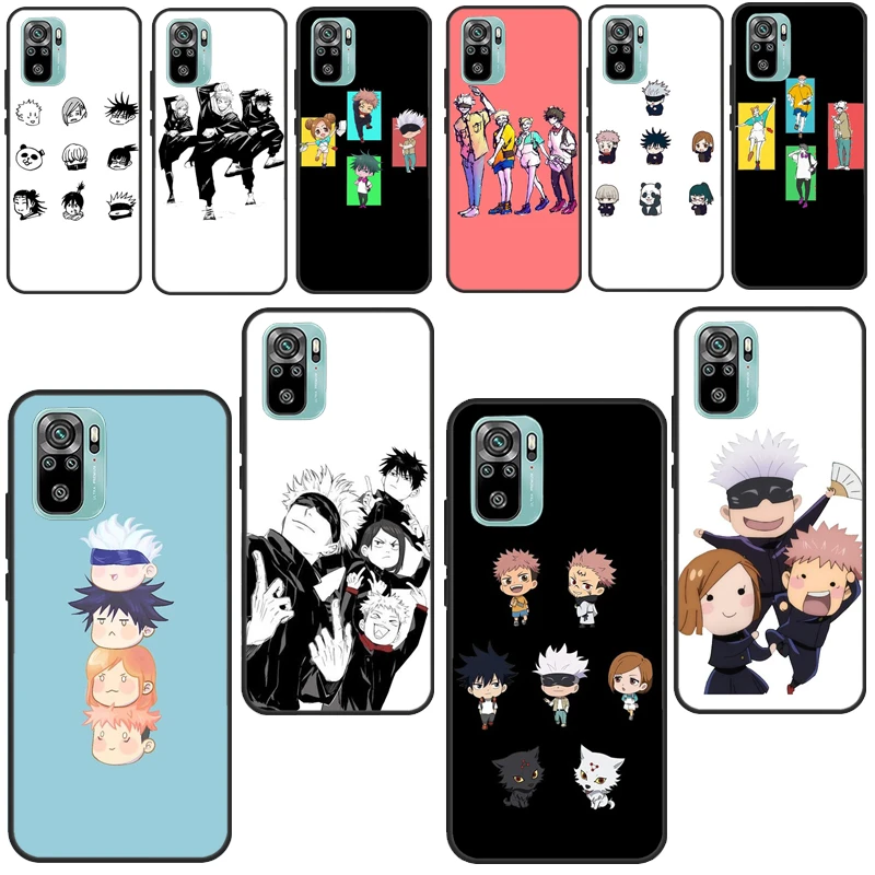 Jujutsu Kaisen Anime Chibi Funny Case For Xiaomi Redmi Note 10 Pro Note 8 7  8t 9s 8a 9a 9c 9t K40 Note 9 Pro Phone Cover - Mobile Phone Cases & Covers  - AliExpress