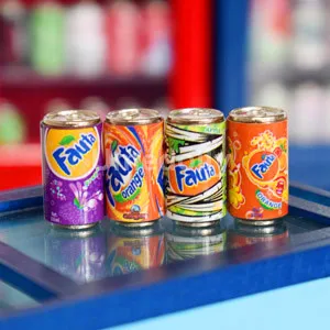 1 set fanta 1/12 масштаб ролевые игры миниатюрный кукольный домик супермаркет магазин кукла еда напиток Декор Аксессуары игрушка - Цвет: 1 set fanta