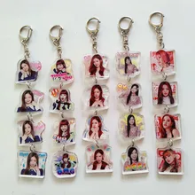 KPOP – porte clés LISA Rose JENNIE JISOO, pendentif pour sac, accessoires acryliques, Collection de ventilateur BP, Roseanne Park Rose Rosie 