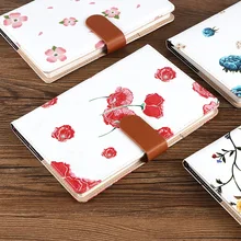 Блокнот с цветочным узором, кожаный чехол А5