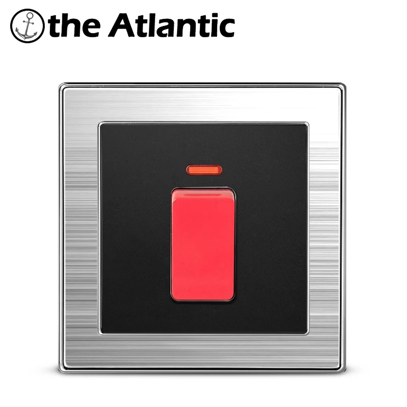 Atlectric 20A высокой мощности Электрический переключатель водонагревателя неоновый кондиционер настенный свет переключатель из нержавеющей стали Панель кнопка выключатель света,переключатель,кнопки
