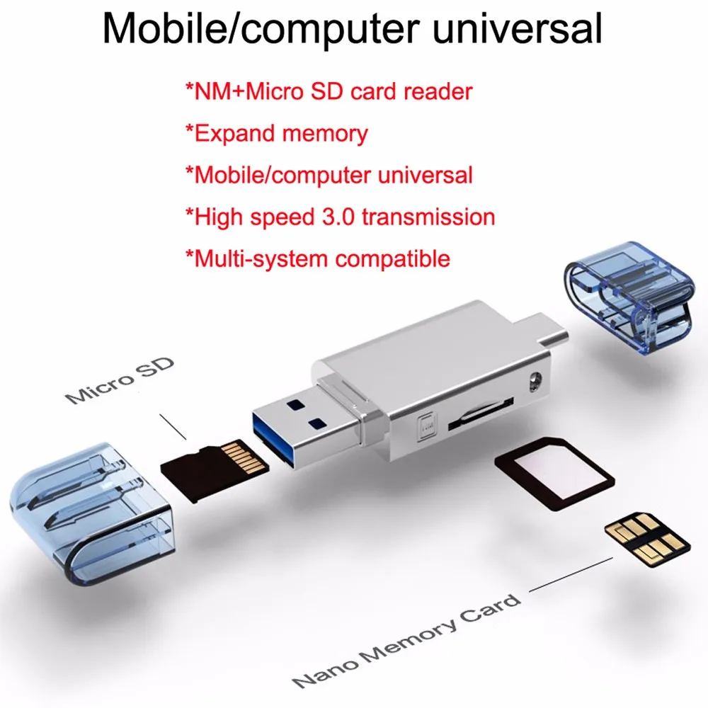 Для huawei mate 20 20X 20XS 20RS Pro Nano Memory Stick 128GB 90 МБ/с. NM карта с USB3.1 Gen 1 TF/NM кардридер