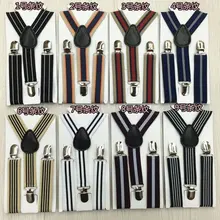 Модные однотонные подтяжки в полоску для маленьких мальчиков и девочек; Детские аксессуары; эластичные регулируемые подтяжки; Лидер продаж