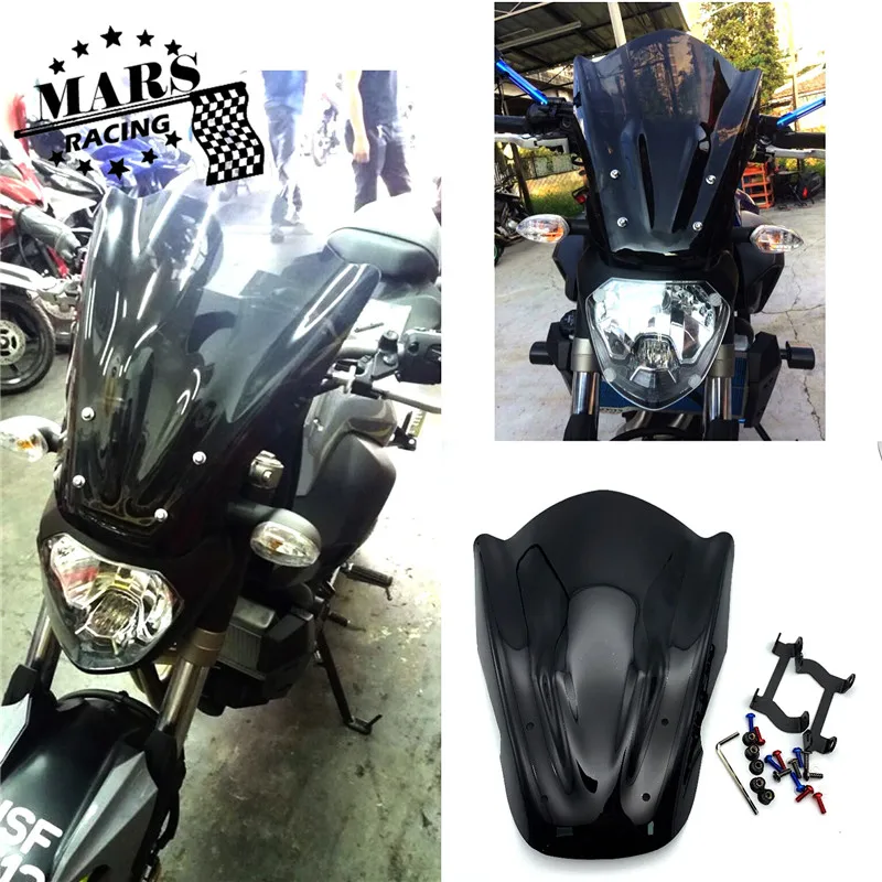 XMT-MOTO 7" Front Upper Fairing Mount Kit With Windshield For Harley Dyna Models (Super Glide, Wide Glide, Street Bob) - View #7