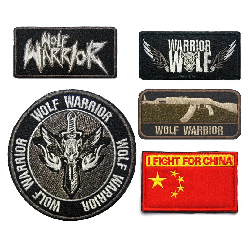 

Patriotic Velcro Set Wolf Warriors Series Cloth Label Cloth Sticker