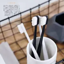 Плотная ультра мягкая бамбуковая зубная щетка, Экологически чистая щетина, зубные вмятины, мягкая угольная зубная щетка, переносные кисти для взрослых и детей