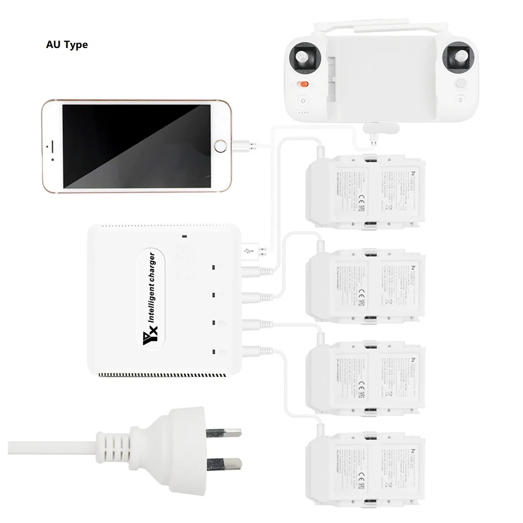 Smart Multiport Charger Batteries Charging Hub Apdater for FIMI X8 SE Drone Kit