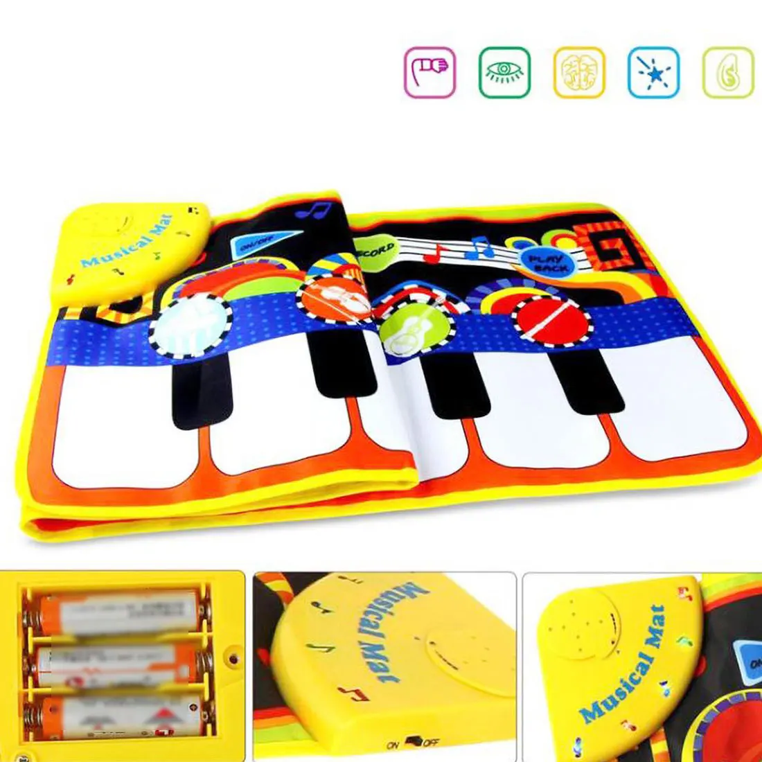 

Soft Folding Baby Music Blanket Children Game Carpet Mat Infant Kids Touch Play Game Piano Mats Children Educational Musical Toy