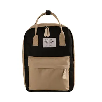 

WoMan Oxford Backpack Candy Color Bookbag School Bags for Teenagers Girls Patchwork Laptop Daypack