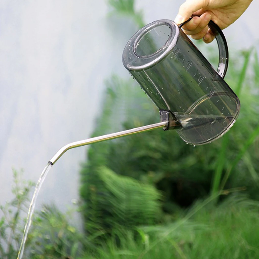 Modern Plastic Long Spout Small Watering Can Houseplants 1 L / 35 Oz