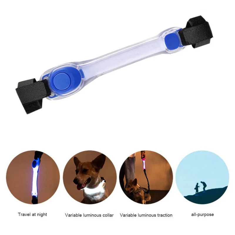 Collar luminoso LED para perro, Correa luminosa para mascotas, cuerda de la función, iluminación nocturna de seguridad, antipérdida, evita accidentes