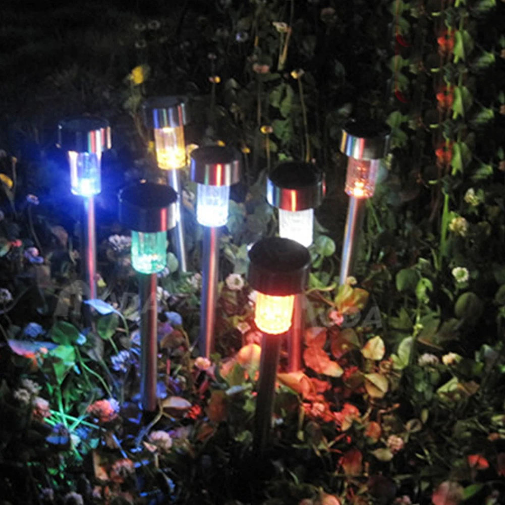 

Outdoor Solar Powered Garden Pin Light Super Bright Waterproof Stainless Steel Led