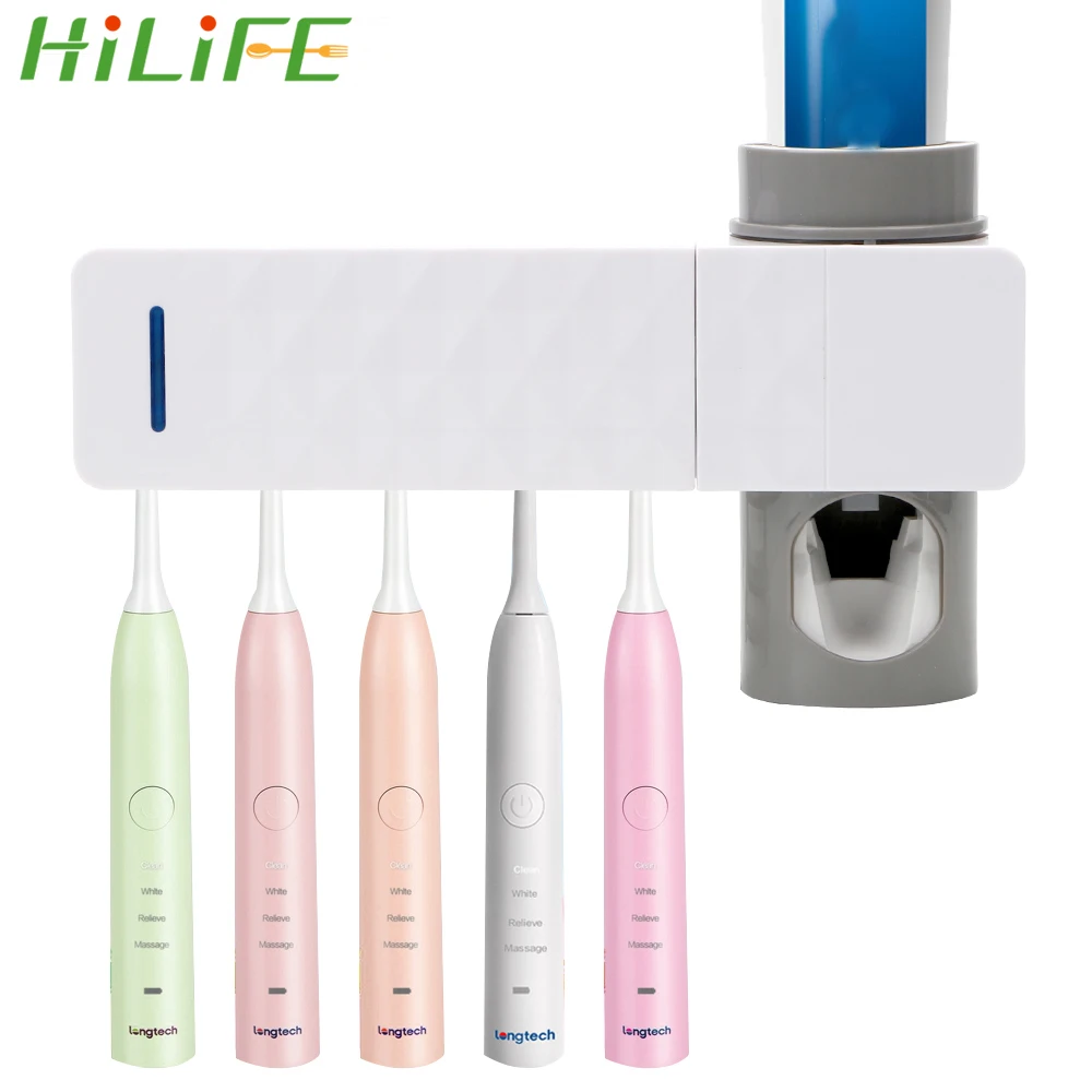 HILIFE держатель для зубных щеток очиститель стерилизатор уф-светильник соковыжималка для зубной пасты Ванная Комната Автоматический Дозатор зубной пасты