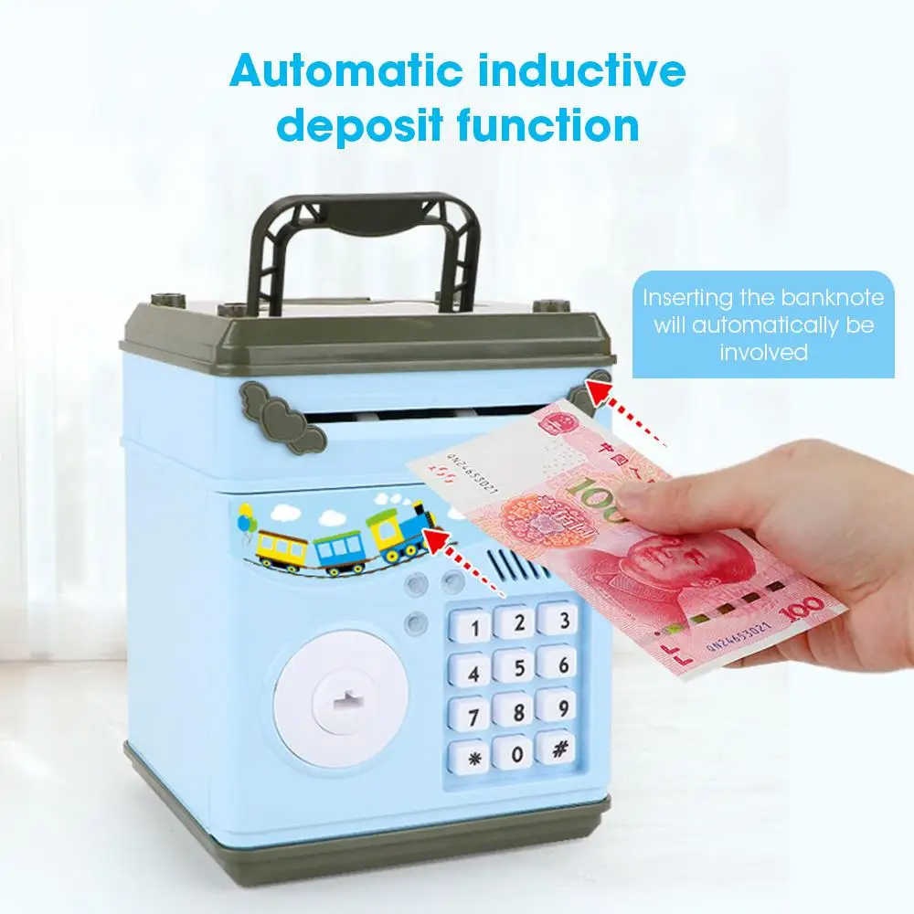 Музыкальный Мультфильм электронный пароль ATM Копилка денежная монета может авто прокрутки бумажная коробка для экономии денег для детей Детский подарок
