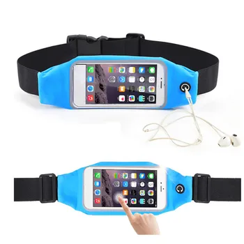 

Running Waist Bag Touching Waterproof Phone Container Jogging Hiking Belt Belly Bag Women Gym Fitness Bag