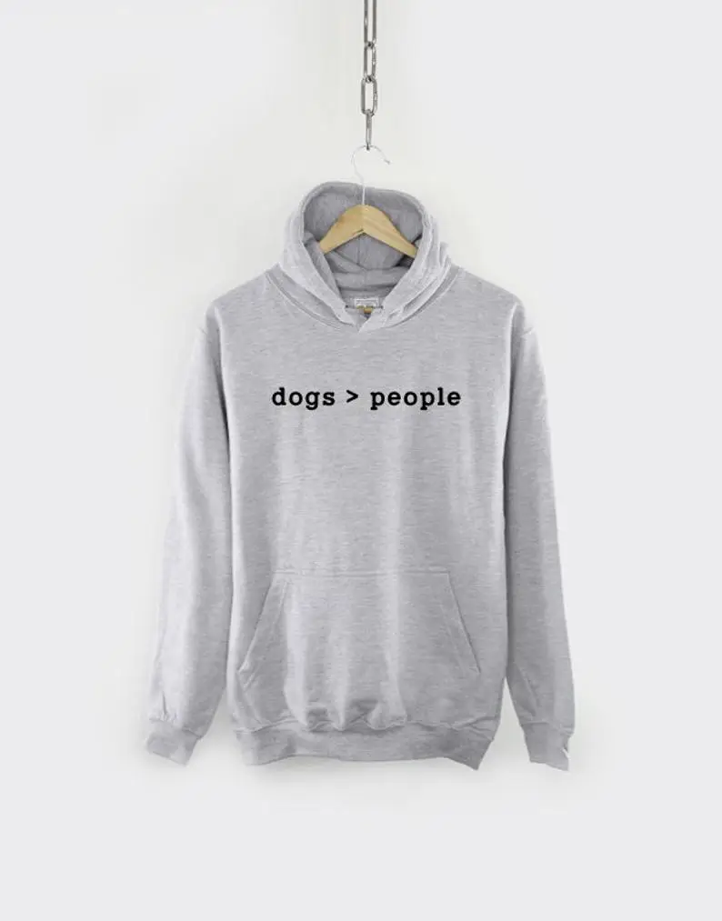 Sugarbaby New Arrival Dogs Love People Hoodie Dog Math Hoodie  Dogs Are Greater Than People Long Sleeved Spring Hoody Outfit