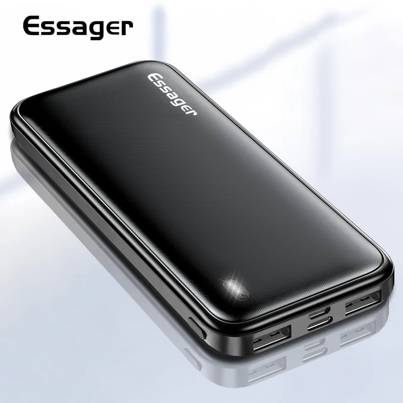Essager cargador de batería portátil de 10000 mAh, paquete de batería externa de 10000 mAh para iPhone, Xiaomi, mi