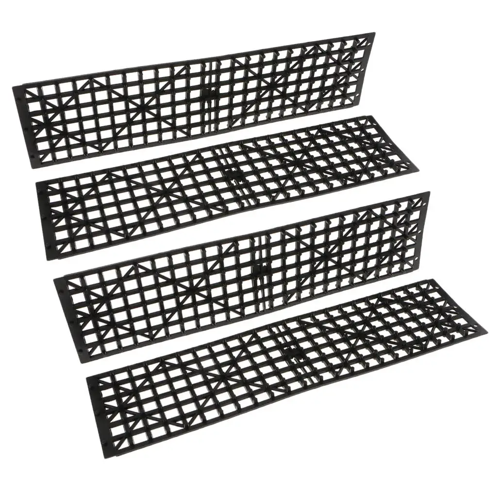 Automotive Plastic Staples 4pcs Non-slip Auto Traction Mats Plastic Tire Anti Skid Plate Emergency Pads