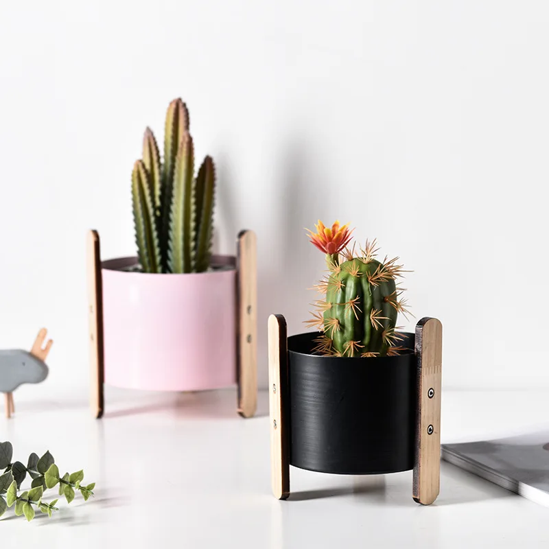 Creative Plant Vase Stand Home Decor Flower Pots Flower Planter Holder Ceramic Flower Pot Shelf Rack