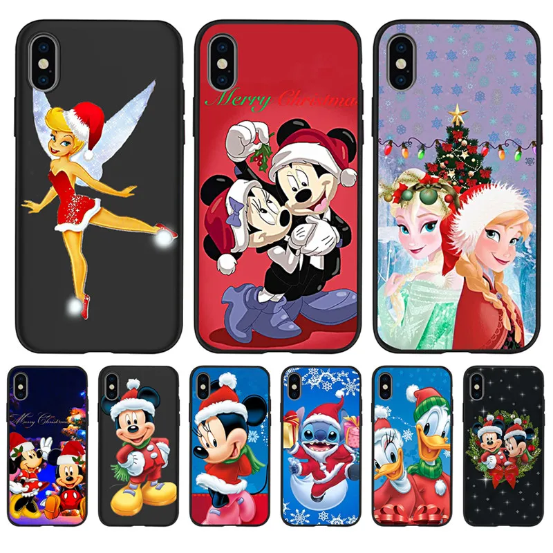 

Mickey Stitch Christmas For iPhone X XR XS Max 5 5S SE 6 6S 7 8 Plus Oneplus 5T Pro 6T phone Case Cover Coque Etui funda capinha