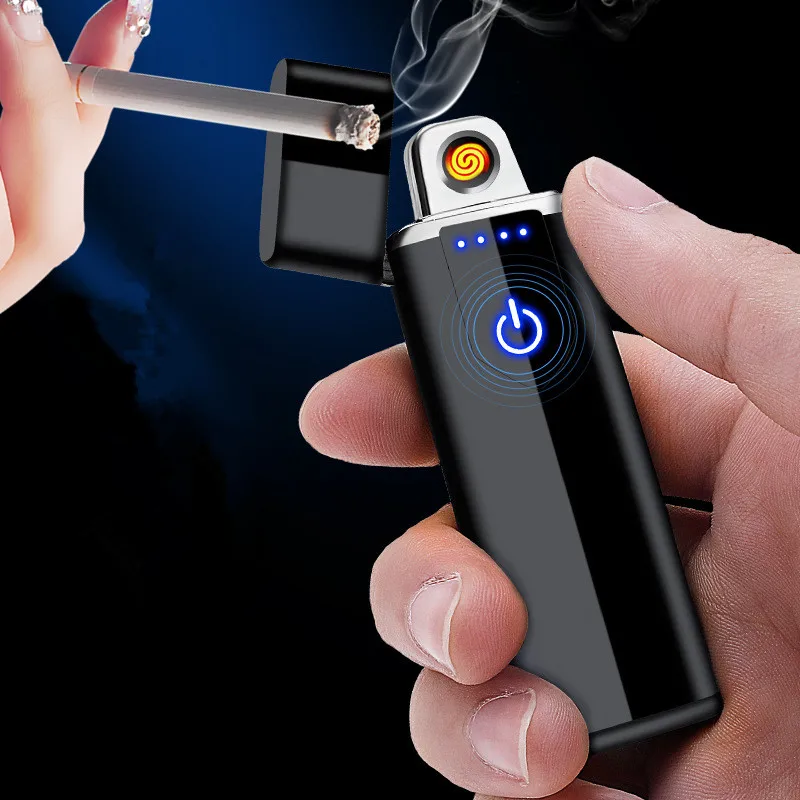 

Touch Ignition USB Electric Lighter Plasma Arc Tungsten Coil Lighters Metal Electronic Cigarette Lighter Novelty Gadgets for Men