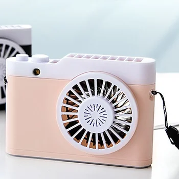 

Mini Portable fan USB Charging Camera Fan Neck Pendant Small Fan With Flashlight Function Small Desktop Fan