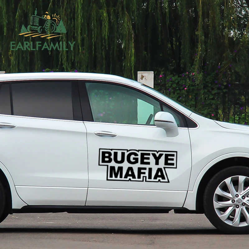 EARLFAMILY 58 см x 23,5 см Bugeye Mafia, Виниловая наклейка для автомобиля, JDM Stance, наклейка на окно автомобиля, опущенная, большая, автомобильная наклейка s