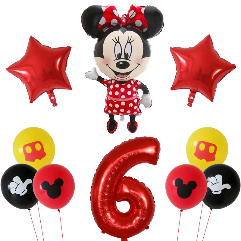 Светло-зеленый 10 шт./компл. 110 см Микки и Минни Маус латексные шары Baby Shower 1st День Рождения Декоративные детские игрушки cumpleaños надувная воздушная - Цвет: Светло-зеленый