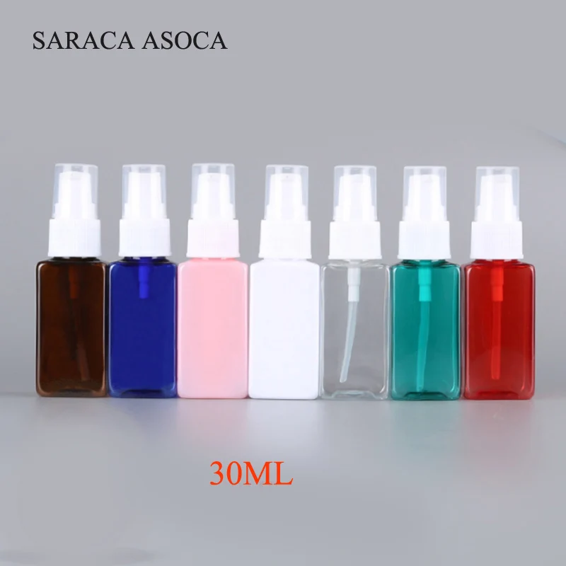 

Многоразовый портативный распылитель 30 мл, пустой распылитель, флакон-распылитель для макияжа, Пластиковые Многоразовые флаконы для духов с квадратным корпусом